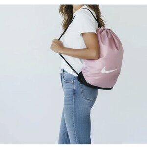 Nike Draw String Training Gym Sack Pink Black Backpack Bag